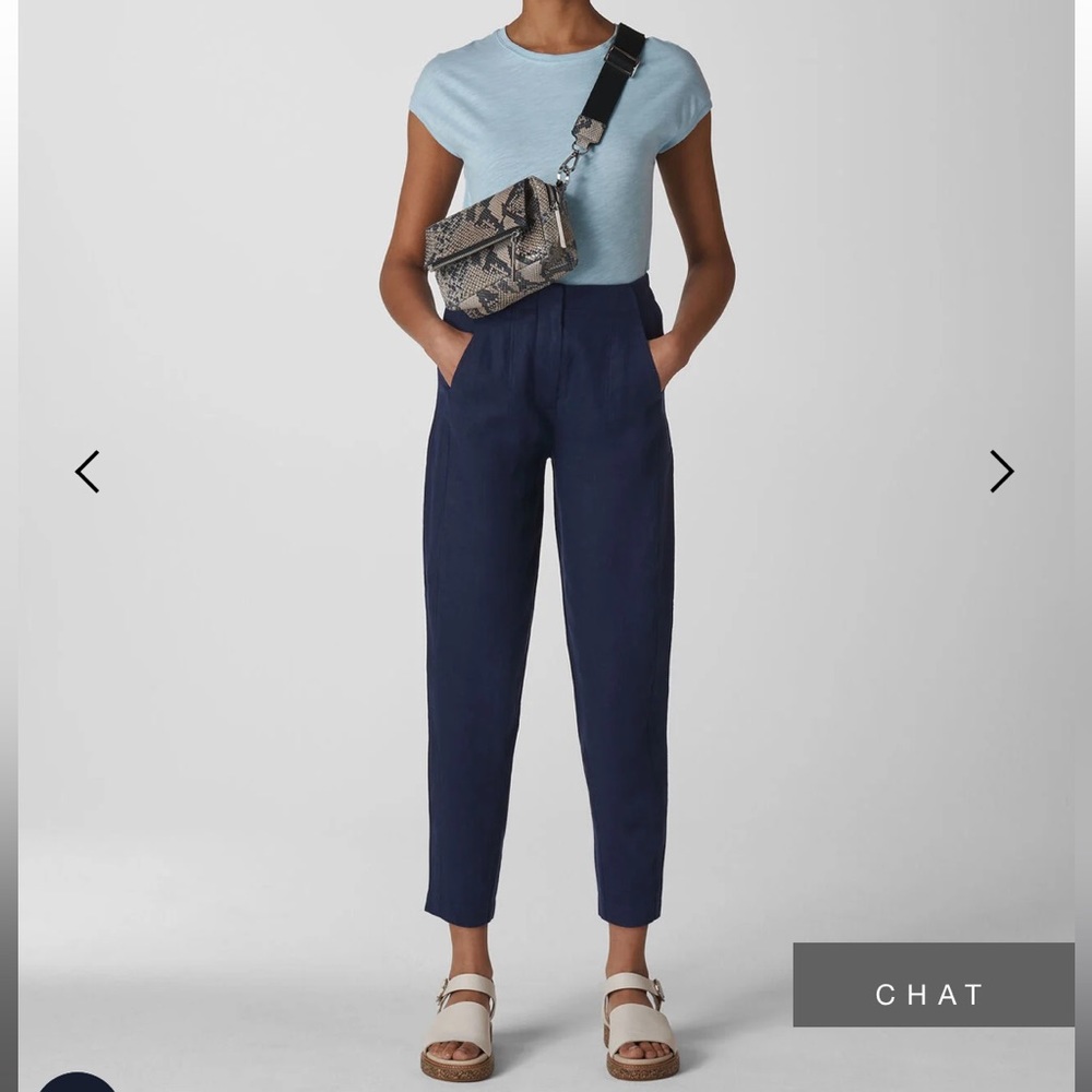 Whistles Barrel Leg Linen Trouser